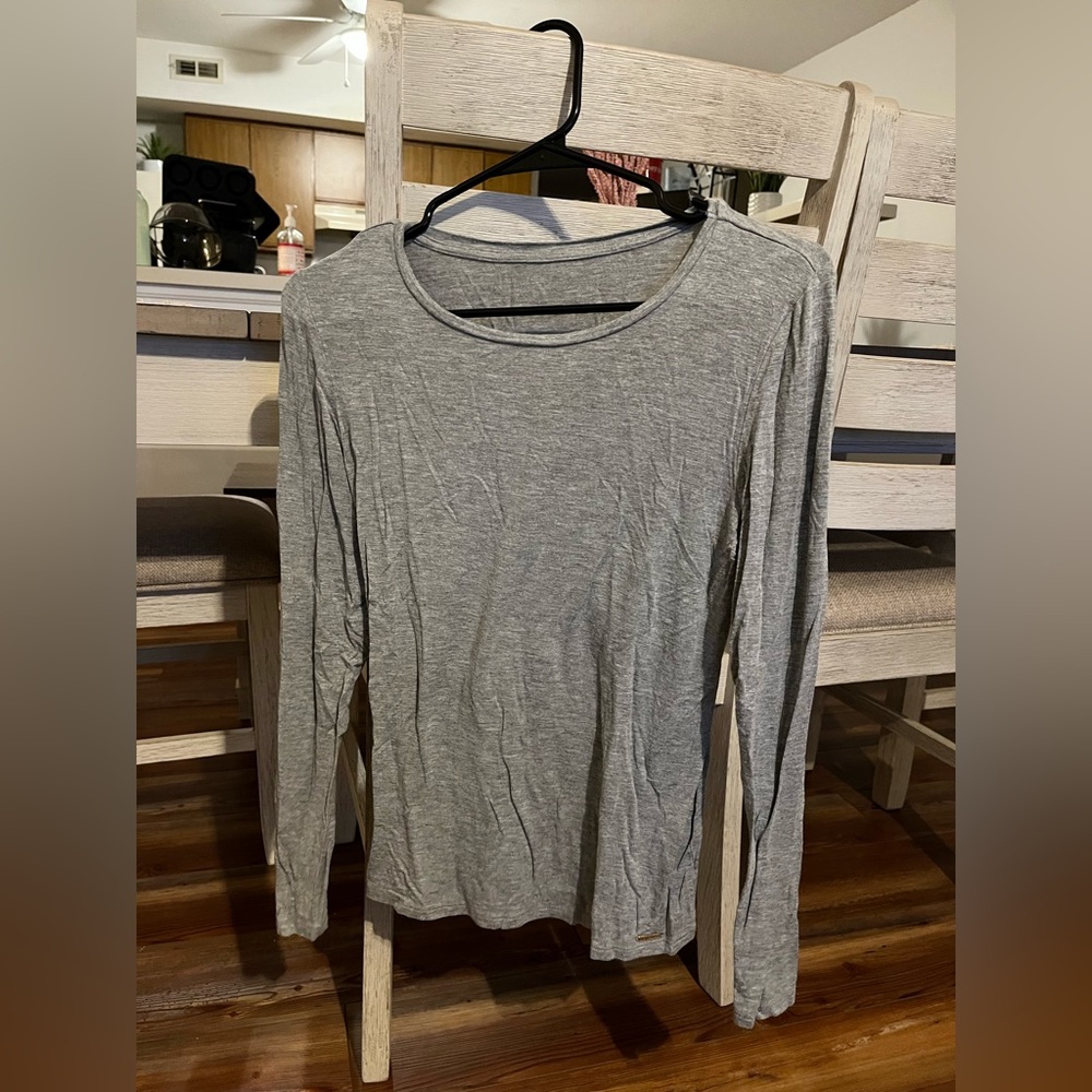 Grey long sleeved calvin klein shirt